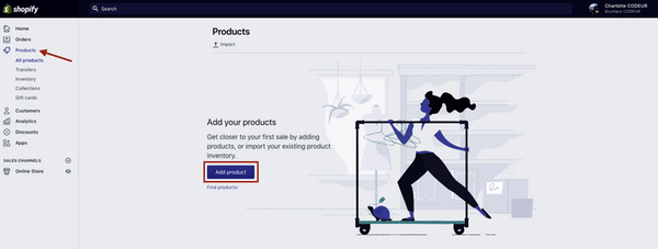 add products in shopify